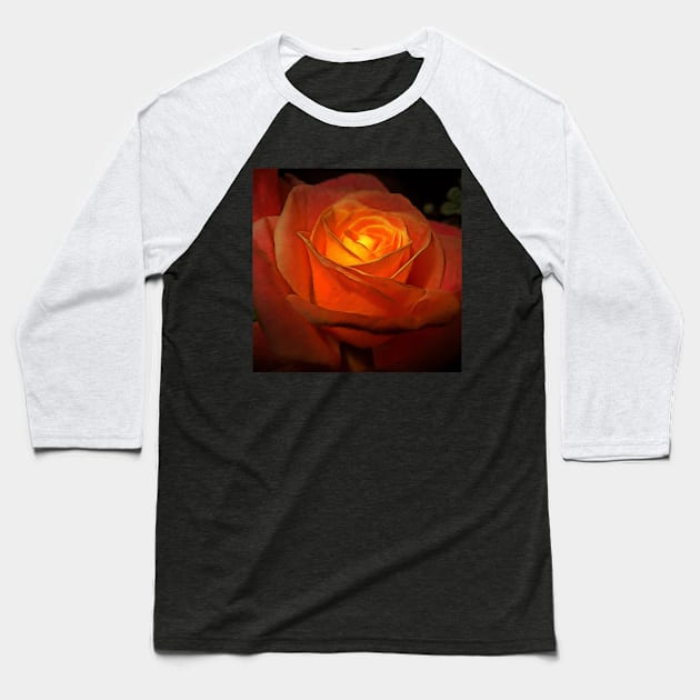 Inner light of a rose Baseball T-Shirt by Evgeniya